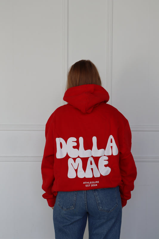 RED PUFF HOODIE